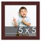 5x5 Solid Wood Picture Frame with UV-Resistant Acrylic & Acid-Free Backing, Available in 6 Finishes: Matte Black, Matte White, Metallic Bronze, Silver, Natural Wood Grain & Mahogany